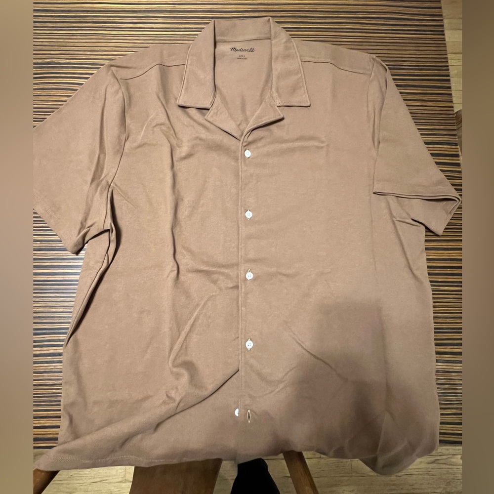 Madewell Brown short sleeve shirt button up